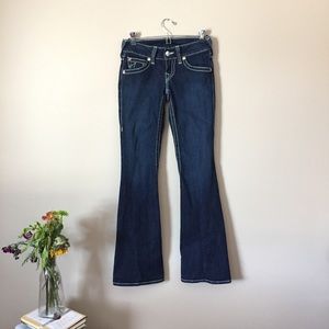 True Religion Twisted Bell Bottom Flare Jeans